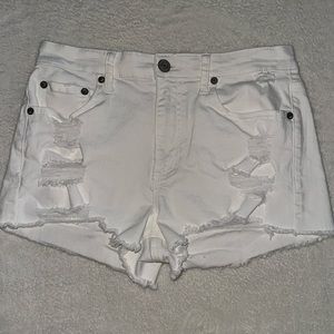 aeropostale high rise jean shorts